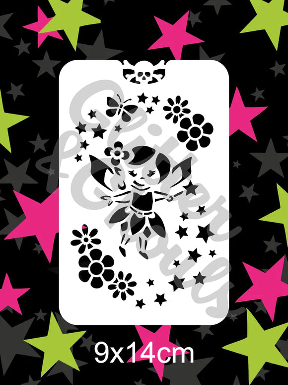 Glitter and Ghouls Face Painting Stencil- Sleevoo Fairy Garden