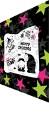 Glitter and Ghouls Face Painting Stencil- 764- Snowboard Elf, Snow, presents and snow