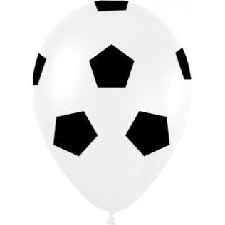 Sempertex 30cm Soccer Ball Latex Balloons pack of 12 Biodegradable. Perfect for wands!