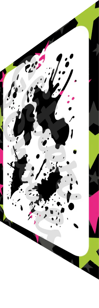 Glitter and Ghouls Face Painting Stencil-  Splash