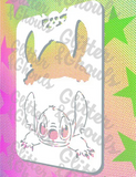Glitter ad Ghouls Face Painting Stencil- 877- Stitch 2 part face