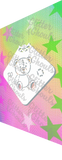 Glitter and Ghouls Face Painting Stencil-  935 Teddy Bear Mini