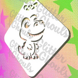 Glitter and Ghouls Face Painting Stencil- Juniors Trex
