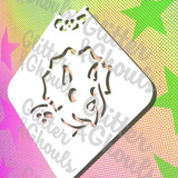 Glitter and Ghouls Face Painting Stencil- Juniors Triceratops
