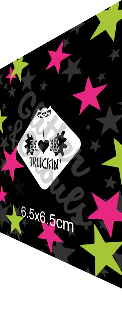 Glitter and Ghouls Face Painting Stencil- i heart truckin