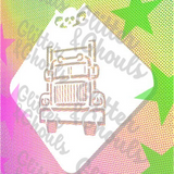 Glitter and Ghouls Face Painting Stencil- 881 - Truck Mini