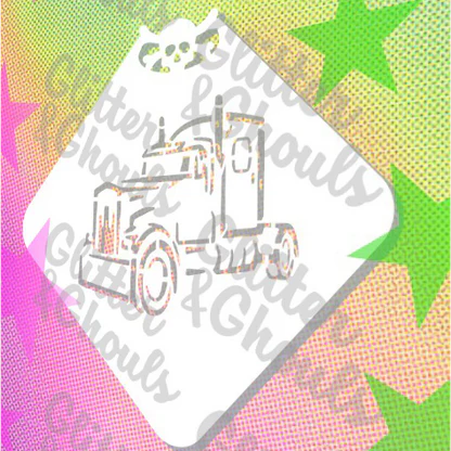 Glitter and Ghouls Face Painting Stencil-880 - Truck Cab
