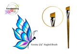 Face Painting Hub UK- Verona Face painting Brush- Angle 3/4 (short angle)- Made in Britain