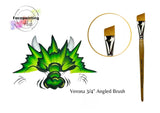 Face Painting Hub UK- Verona Face painting Brush- Angle 3/4 (short angle)- Made in Britain