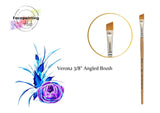 Face Painting Hub UK- Verona Face painting Brush- Angle 3/8 (short angle)- Made in Britain