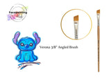 Face Painting Hub UK- Verona Face painting Brush- Angle 3/8 (short angle)- Made in Britain