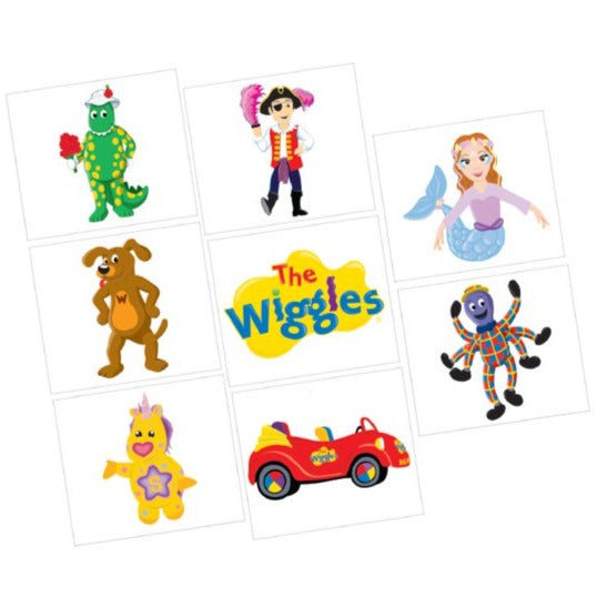 Wiggles Temporary Tattoo Pack- Apply with water