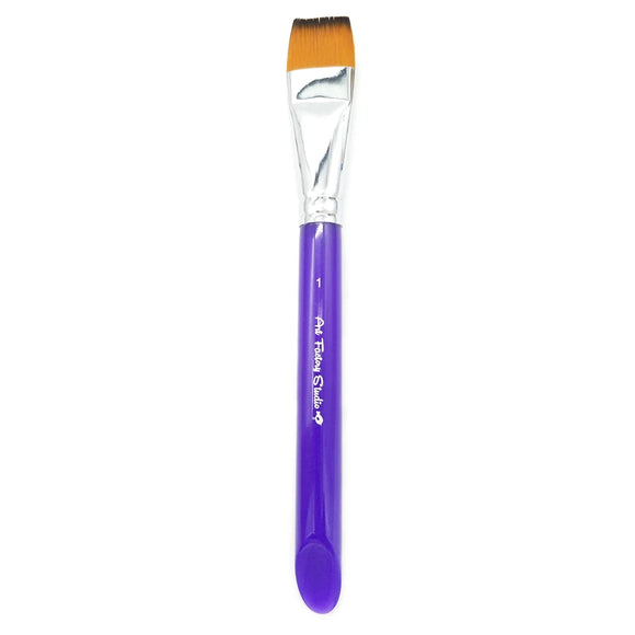 Art Factory Studio | Acrylic Handle - 1 Inch Flat Brush