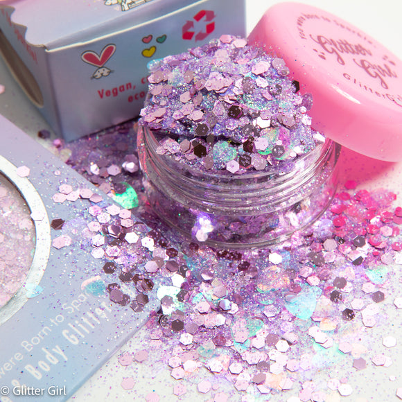 Glitter Girl Biodegradable Eco Glitter- Allys Wish- iridescent and holographic mix