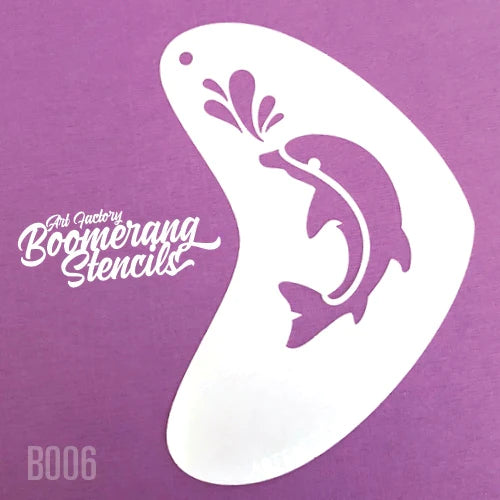 Boomerang Face Paint Stencil by Art Factory | Dolphin - B006