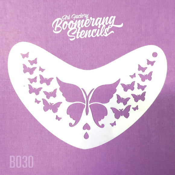 Boomerang Face Paint Stencil by Art Factory | Butterfly - B030