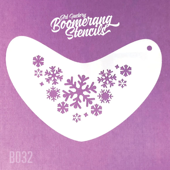 Boomerang Face Paint Stencil by Art Factory | Frozen Snowflake - B032