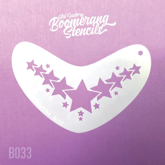 Boomerang Face Paint Stencil by Art Factory | Star crown - B033