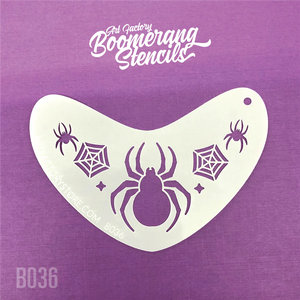 Boomerang Face Painting Stencils- Spider Crown
