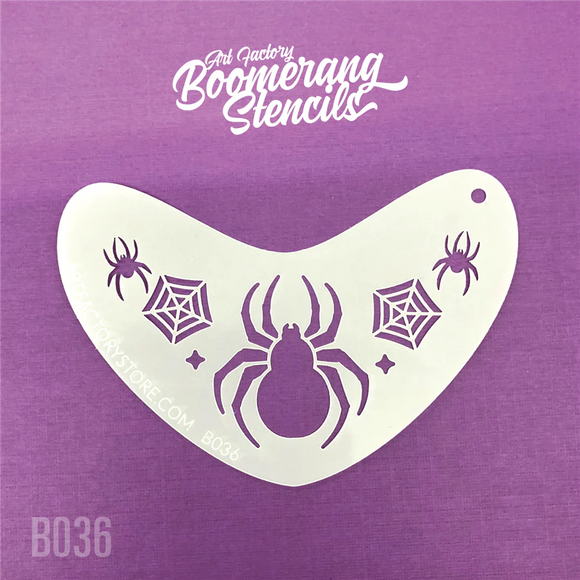 Boomerang Face Painting Stencils- Spider Crown