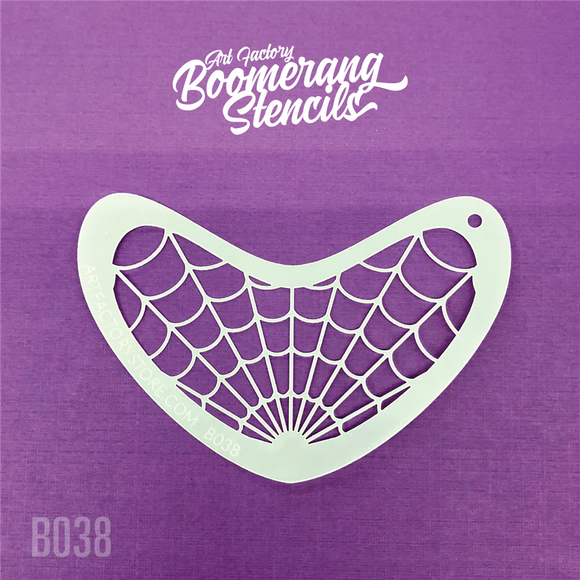 Boomerang Face Painting Stencils- Spider Web