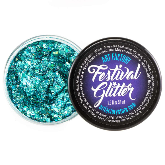 Art Factory Festival Chunky Glitter Gel | Blue Lagoon 35ml