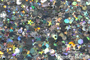 BULK TAG Loose chunky glitter Silver 200g