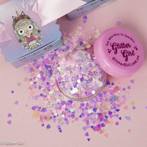 Glitter Girl Biodegradable Eco Glitter- Cupcake- pastel iridescent mix