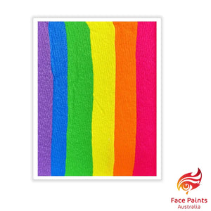 Face Paints Australia Rainbow Cake- Neon rainbow- portrait 50g