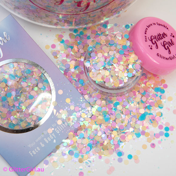Glitter Girl Biodegradable Eco Glitter- Funfetti Pastel Sparkles