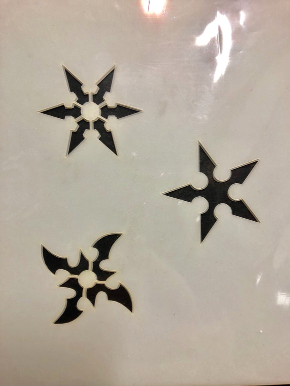 TT Face Painting Stencil- Ninja Stars