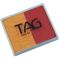 Tag Body Art Split Cake 50g- Regular Red and Regular Golden Orange