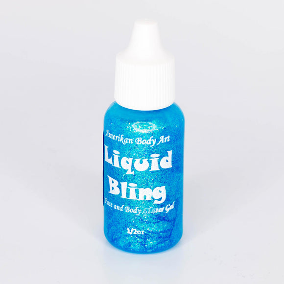 Amerikan Body Art -Liquid Bling 1/2 oz- Glacier Blue