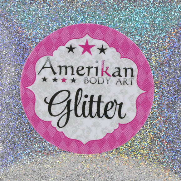 Amerikan Body Art Face Painting Glitter (Cosmetic Grade)-Holographic Silver