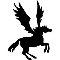 Glitter Tattoo Stencil - Pegasus