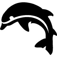 Glitter Tattoo Stencil - Dolphin