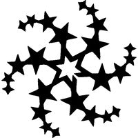 Glitter Tattoo Stencil -Star Circle