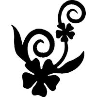 Glitter Tattoo Stencil - Flower Dancing