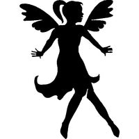 Glitter Tattoo Stencil - Flying Fairy