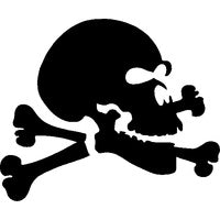 Glitter Tattoo Stencil - Jolly Roger- skull