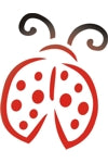 TT Face and Body Painting Stencil- Lady Bug/ Lady Bird- 2 sizes on one stencil
