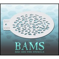 BAM- Bad Ass Mini Face painting Stencils 1001