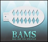 BAM- Bad Ass Mini Face painting Stencils 1014