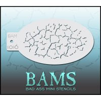 BAM- Bad Ass Mini Face painting Stencils 1016- Cracks