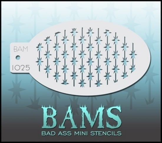 BAM- Bad Ass Mini Face painting Stencils 1025