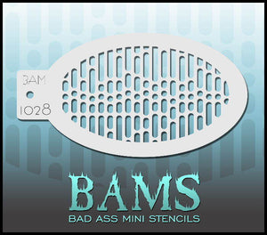 BAM- Bad Ass Mini Face painting Stencils 1028