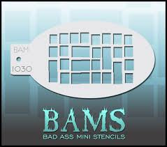 BAM- Bad Ass Mini Face painting Stencils 1030