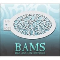 BAM- Bad Ass Mini Face painting Stencils 1035- Swirls