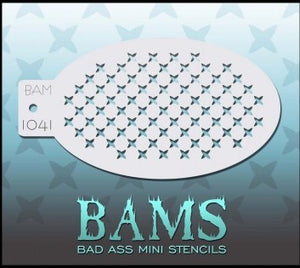 BAM- Bad Ass Mini Face painting Stencils 1041-Stars