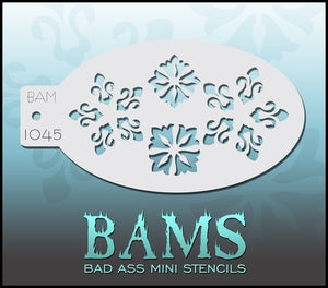 BAM- Bad Ass Mini Face painting Stencils 1045